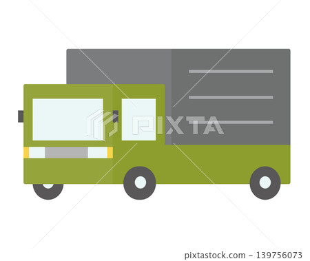 簡潔的卡車(送貨/物流)扁平化圖標 簡潔的卡車(送貨/物流)扁平化圖標 139756073