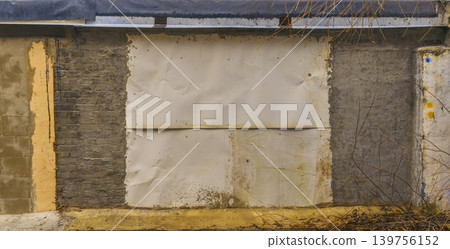 Clean and minimal facade surface featuring subtle marks suitable for design ideas and remodeling projects 139756152