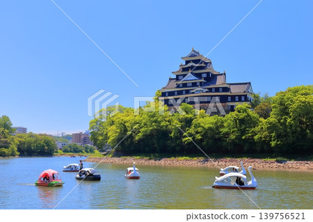 [Okayama Prefecture] Okayama Castle and Asahi River in Spring (Springtime Torijo Lantern Festival) 139756521