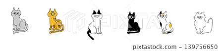 A cat standing still | Color 139756650