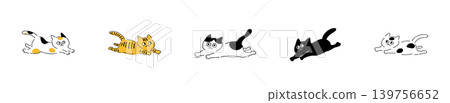 Cat running | Color Cat running | Color 139756652