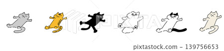 Lazy & Belly-up cat | Color Lazy & Belly-up cat | Color 139756653