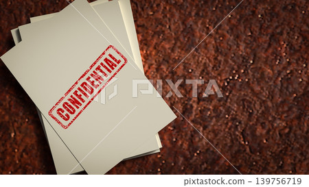 Confidential Papers On Desk For Privacy 3d render. Confidential Papers On Desk For Privacy 3d render. 139756719