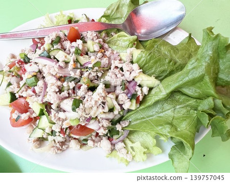 Delicious-looking Thai dish Larb Gai Delicious-looking Thai dish Larb Gai 139757045