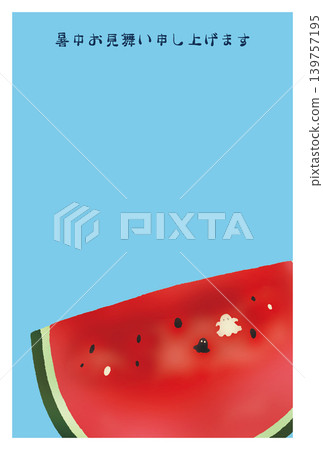 Ghost and Watermelon Summer Greeting Card Template Ghost and Watermelon Summer Greeting Card Template 139757195