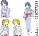 Illustration of a woman at a Japanese inn 139757236