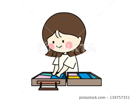 A woman packing 139757351