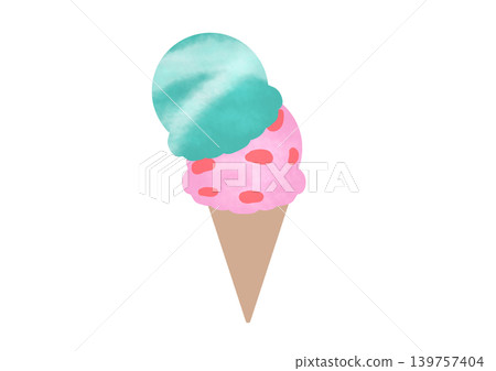 Double ice cream cone Double ice cream cone 139757404