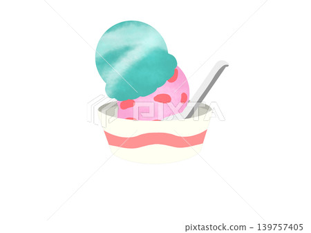 Double scoop of ice cream Double scoop of ice cream 139757405