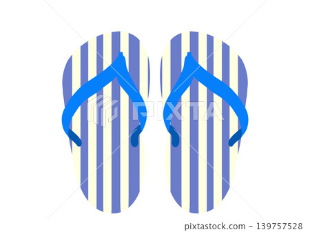 Beach sandals illustration Beach sandals illustration 139757528