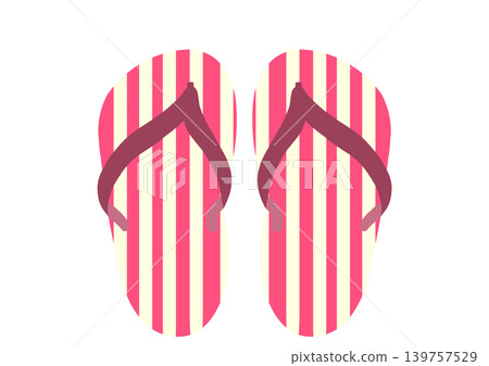 Illustration of red flip-flops Illustration of red flip-flops 139757529