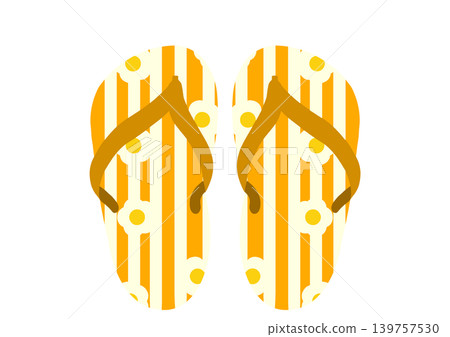 Illustration of orange flip-flops Illustration of orange flip-flops 139757530