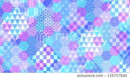 Traditional Japanese geometric pattern pastel background Traditional Japanese geometric pattern pastel background 139757680