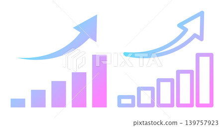 Graph icons (set of 2) - Vector material Graph icons (set of 2) - Vector material 139757923