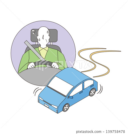 一位對開車不太有自信的老人 一位對開車不太有自信的老人 139758478