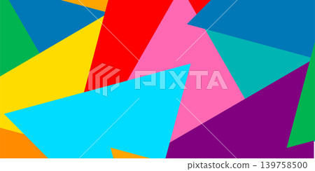 A background design featuring vibrant, abstract geometric patterns. 139758500