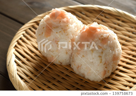 Pickled ginger rice ball Pickled ginger rice ball 139758673