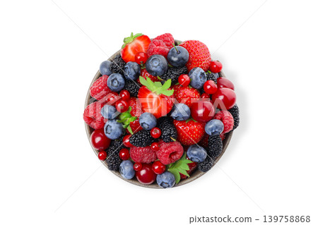 Bowl of mixed strawberries and blueberries, PNG Bowl of mixed strawberries and blueberries, PNG 139758868