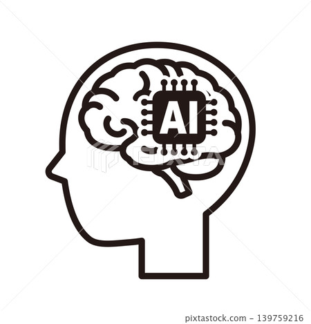 人工智慧思維圖示 | 人工智慧、機器學習、生成式人工智慧、神經網路的線條向量圖 人工智慧思維圖示 | 人工智慧、機器學習、生成式人工智慧、神經網路的線條向量圖 139759216