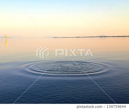 Gradation reflected on the water surface Gradation reflected on the water surface 139759644