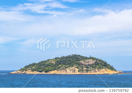 Urca Beach Tropical Island Paradise Panorama Rio de Janeiro Brazil. 139759792
