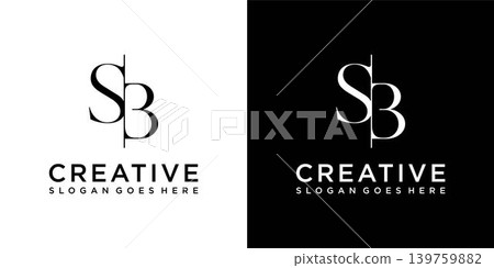 SB or BS initial letter logo design vector SB or BS initial letter logo design vector 139759882