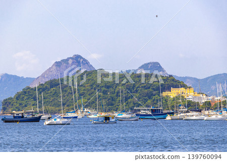 Botafogo Beach Flamengo Urca cityscape panorama Rio de Janeiro Brazil. Botafogo Beach Flamengo Urca cityscape panorama Rio de Janeiro Brazil. 139760094