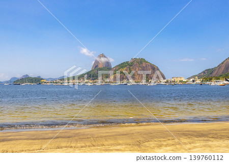 Sugarloaf mountain and Botafogo Beach panorama Rio de Janeiro Brazil. Sugarloaf mountain and Botafogo Beach panorama Rio de Janeiro Brazil. 139760112
