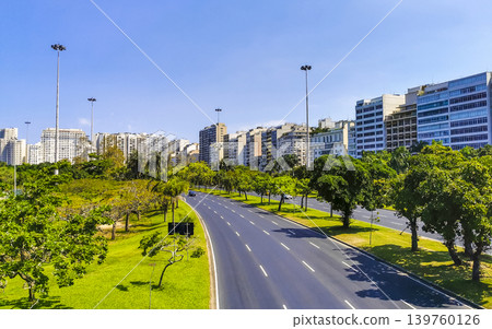 Rio de Janeiro Brazil City Road Highway with Cityscape Skyline. 139760126
