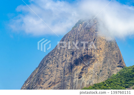Sugarloaf mountain and sea nature panorama Rio de Janeiro Brazil. Sugarloaf mountain and sea nature panorama Rio de Janeiro Brazil. 139760131