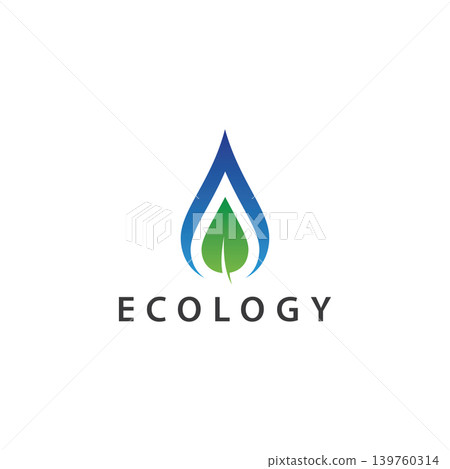 water drop leaf nature logo design template water drop leaf nature logo design template 139760314