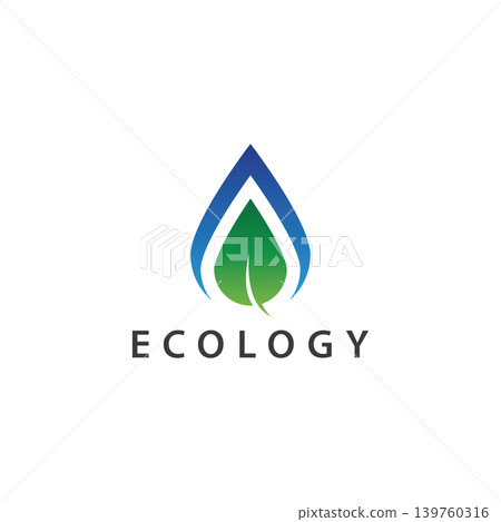 water drop leaf nature logo design template water drop leaf nature logo design template 139760316