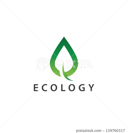 water drop leaf nature logo design template water drop leaf nature logo design template 139760317