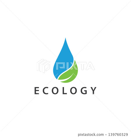 water drop leaf nature logo design template water drop leaf nature logo design template 139760329