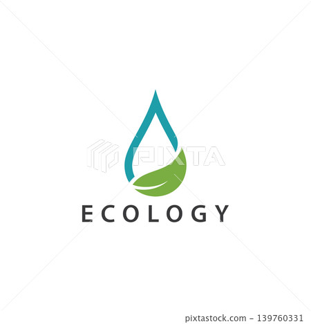 water drop leaf nature logo design template water drop leaf nature logo design template 139760331