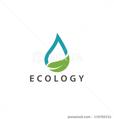 water drop leaf nature logo design template water drop leaf nature logo design template 139760332