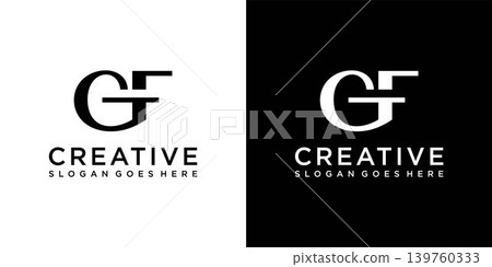 GF or FG initial letter logo design vector GF or FG initial letter logo design vector 139760333