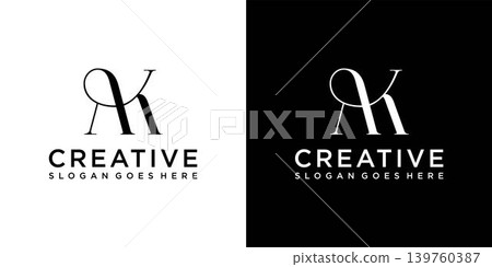 AK or KA initial letter logo design vector concept AK or KA initial letter logo design vector concept 139760387