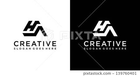 HA or AH initial letter logo design vector template HA or AH initial letter logo design vector template 139760401