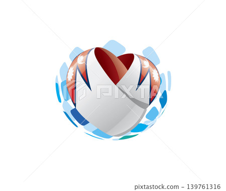 Patriotic heart wrapped in Nepal flag illustration Patriotic heart wrapped in Nepal flag illustration 139761316