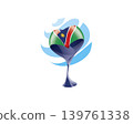 Floral emblem of the Namibia flag in the form of a heart 139761338