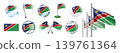 A set of vector Namibia flags of different designs 139761364