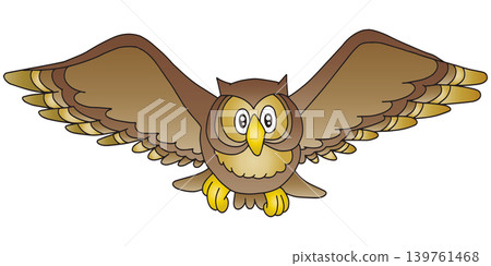 Hand-drawn animal illustration ☆ Owl Hand-drawn animal illustration ☆ Owl 139761468