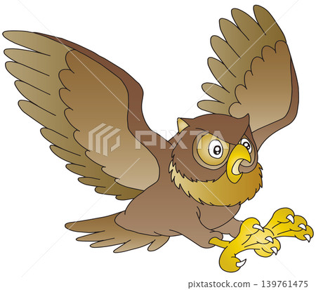 Hand-drawn animal illustration ☆ Owl Hand-drawn animal illustration ☆ Owl 139761475