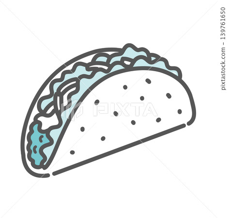 Illustration of tacos (junk food/fast food) Illustration of tacos (junk food/fast food) 139761650