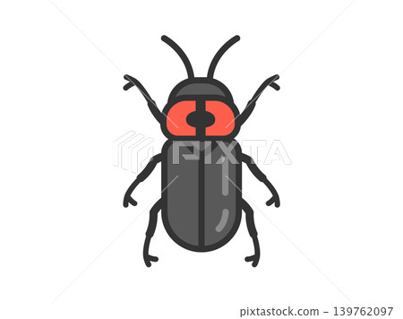 Firefly icon (line drawing in color) illustration 139762097