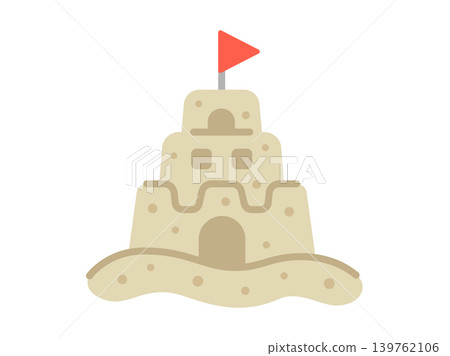 Illustration of a sandcastle icon 139762106