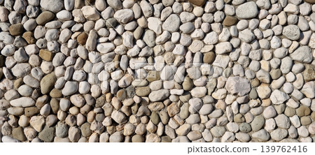 Pebble Stone Wall Texture Background 139762416