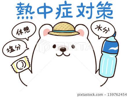 A polar bear for heatstroke prevention (with text) A polar bear for heatstroke prevention (with text) 139762454