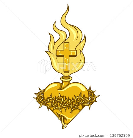 Sacred Heart Luxury Gold Style Sacred Heart Luxury Gold Style 139762599